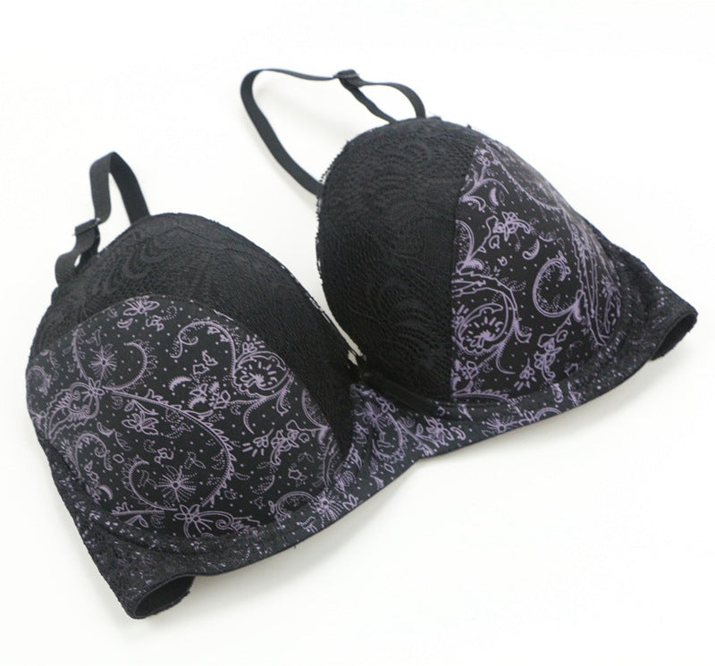Foreign trade supply sexy women bra lace printing color matching underwear large size underwear bra AliExpress explosion