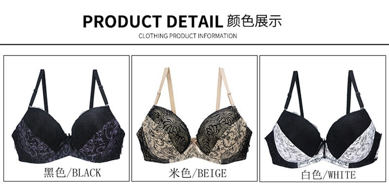 Foreign trade supply sexy women bra lace printing color matching underwear large size underwear bra AliExpress explosion