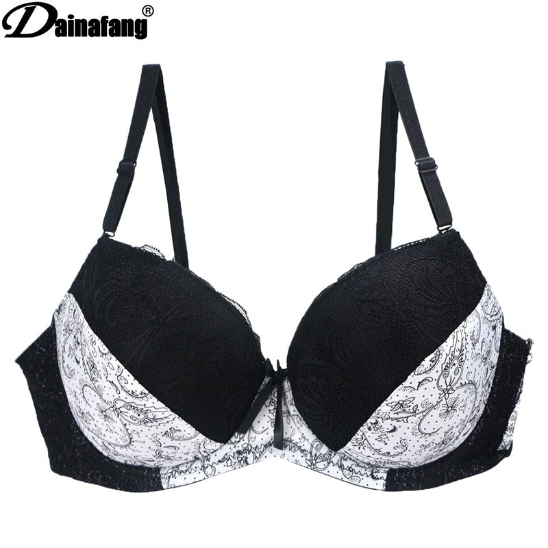 Foreign trade supply sexy women bra lace printing color matching underwear large size underwear bra AliExpress explosion