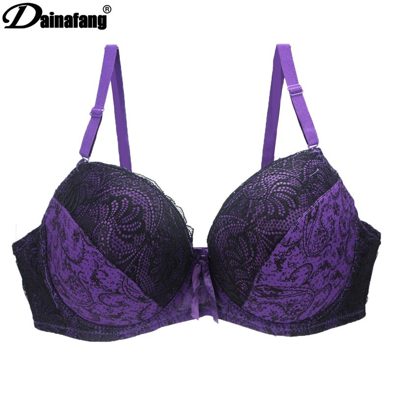 Foreign trade supply sexy women bra lace printing color matching underwear large size underwear bra AliExpress explosion