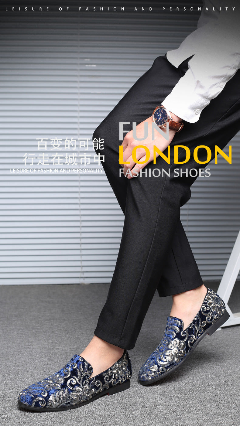 2025 New Large Size Men's Casual Fashion Sequined Shoes Slip-On Shoes Peas Shoes Casual and Easiest for Match