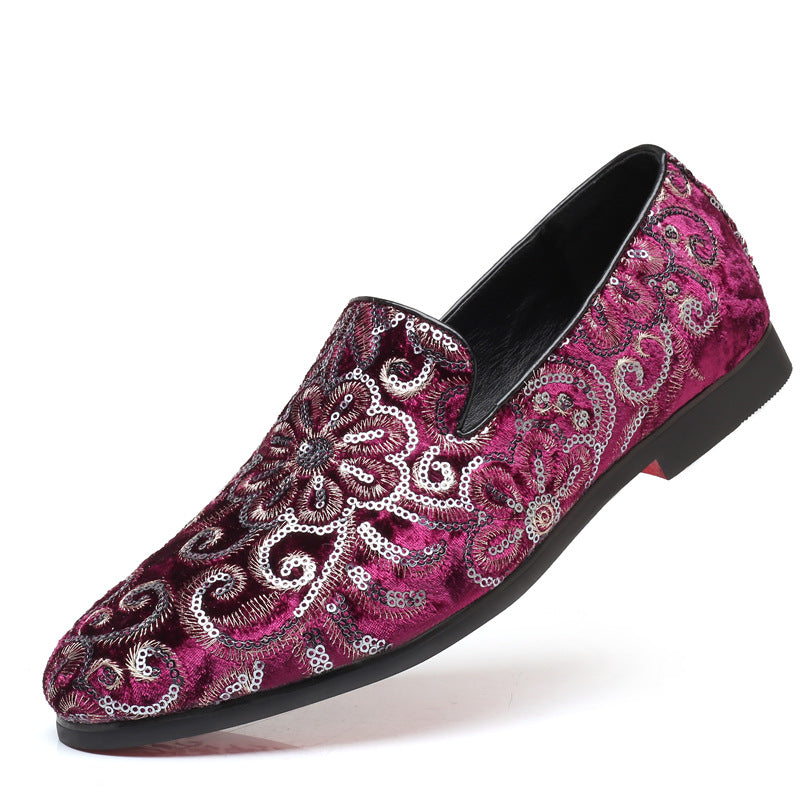 2025 New Large Size Men's Casual Fashion Sequined Shoes Slip-On Shoes Peas Shoes Casual and Easiest for Match