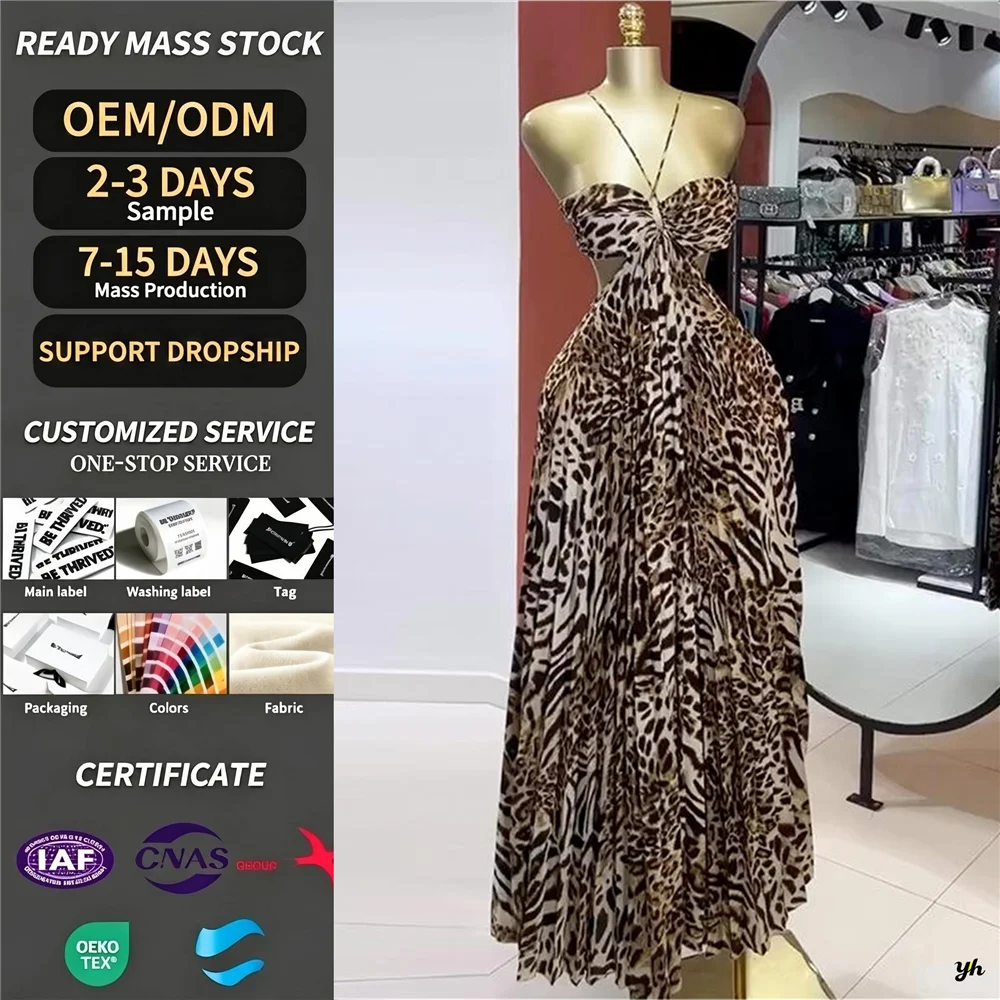 European and American Women's Fashion 2026 Summer New Sweet and Fresh Strapless Tie-Waist Pleated Oversized Dress