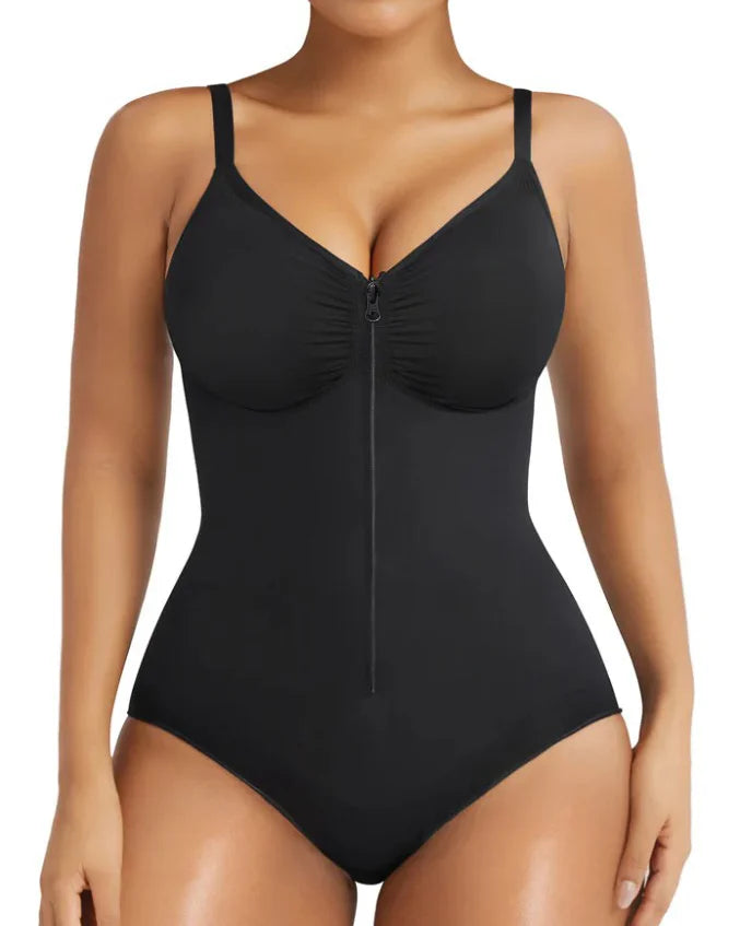 Gaine Bodysuit Femme Légère Respirante – Fermeture Éclair, Ventre Plat, Sans Couture
