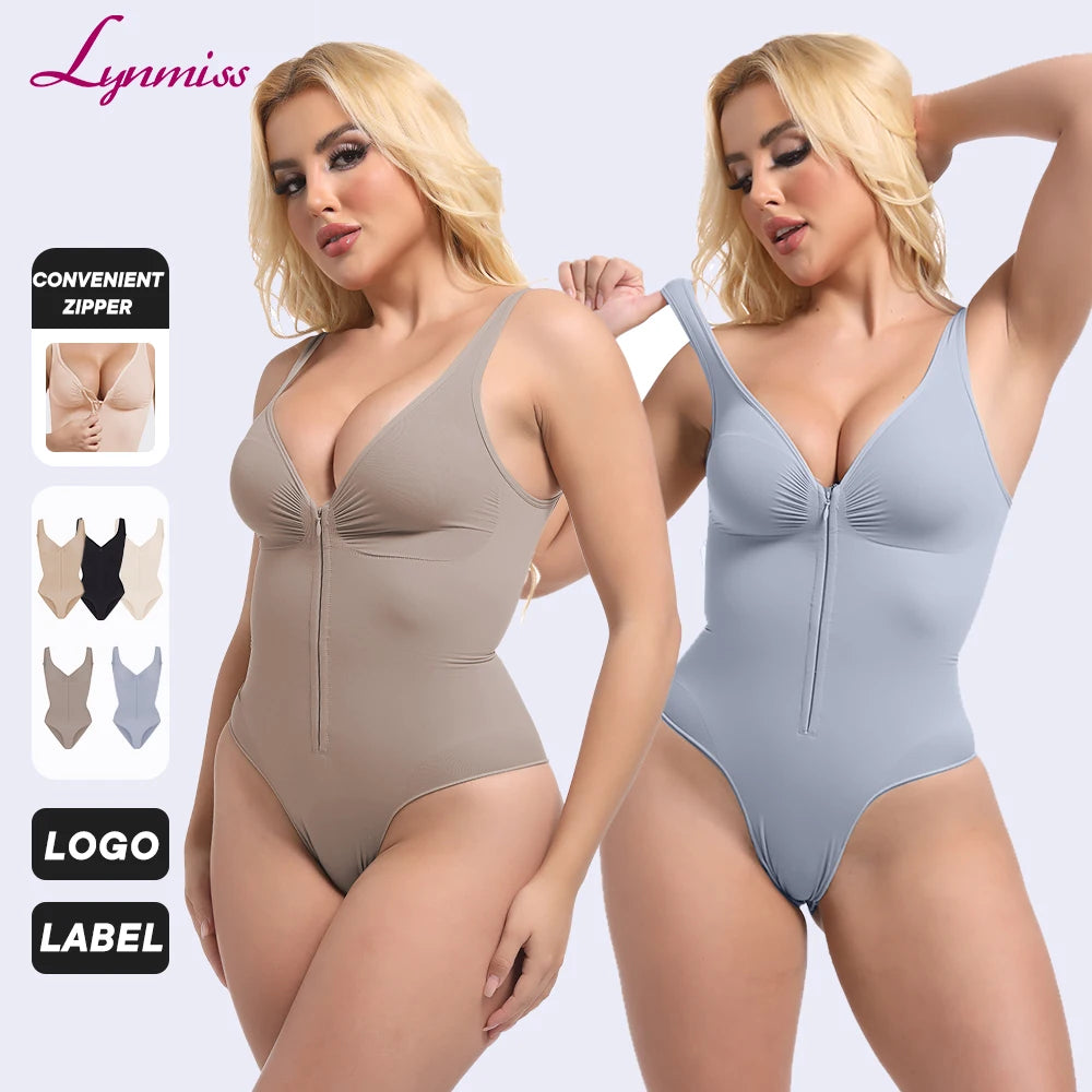 Custom Women's Thin Firm Breathable Compression Bodysuit Shapewear Seamless Tummy Underwear Nylon Spandex Abdomen Waist Trainer