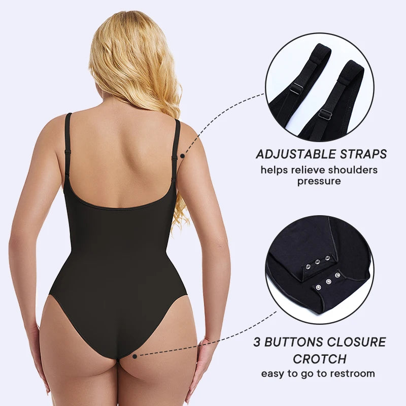 Gaine Gainante Femme Bodysuit – Respirant, Ventre Plat, Fermeture Éclair