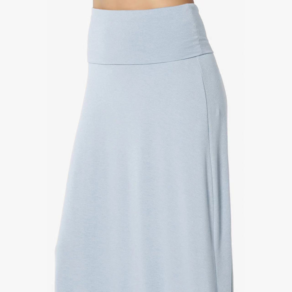 Jupe Longue Taille Haute Femme – Coton Confortable, Style Casual Élégant