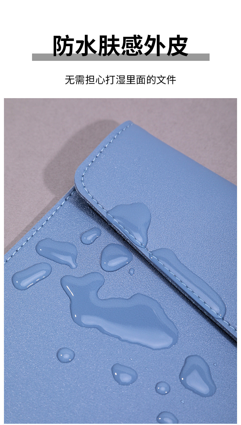 A4 leather file bag with portable A5 briefcase file bag advertising file bag custom contract bag printable logo