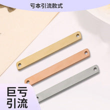 Spot Mirror Stainless Steel Rectangular Double Hole Connector Geometric Glossy Tag Can Be Engraved 1.5*6*35mm