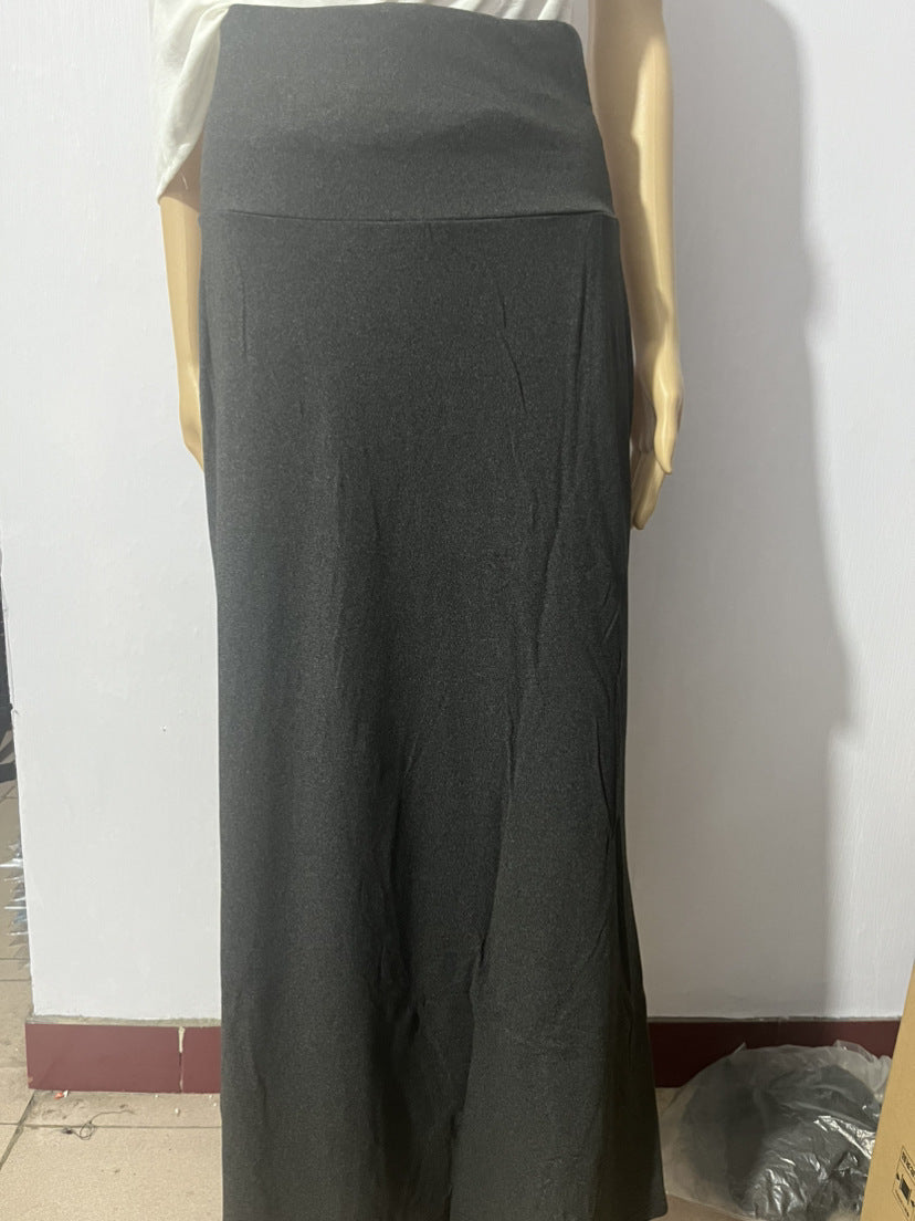 Jupe Longue Taille Haute Femme – Coton Confortable, Style Casual Élégant