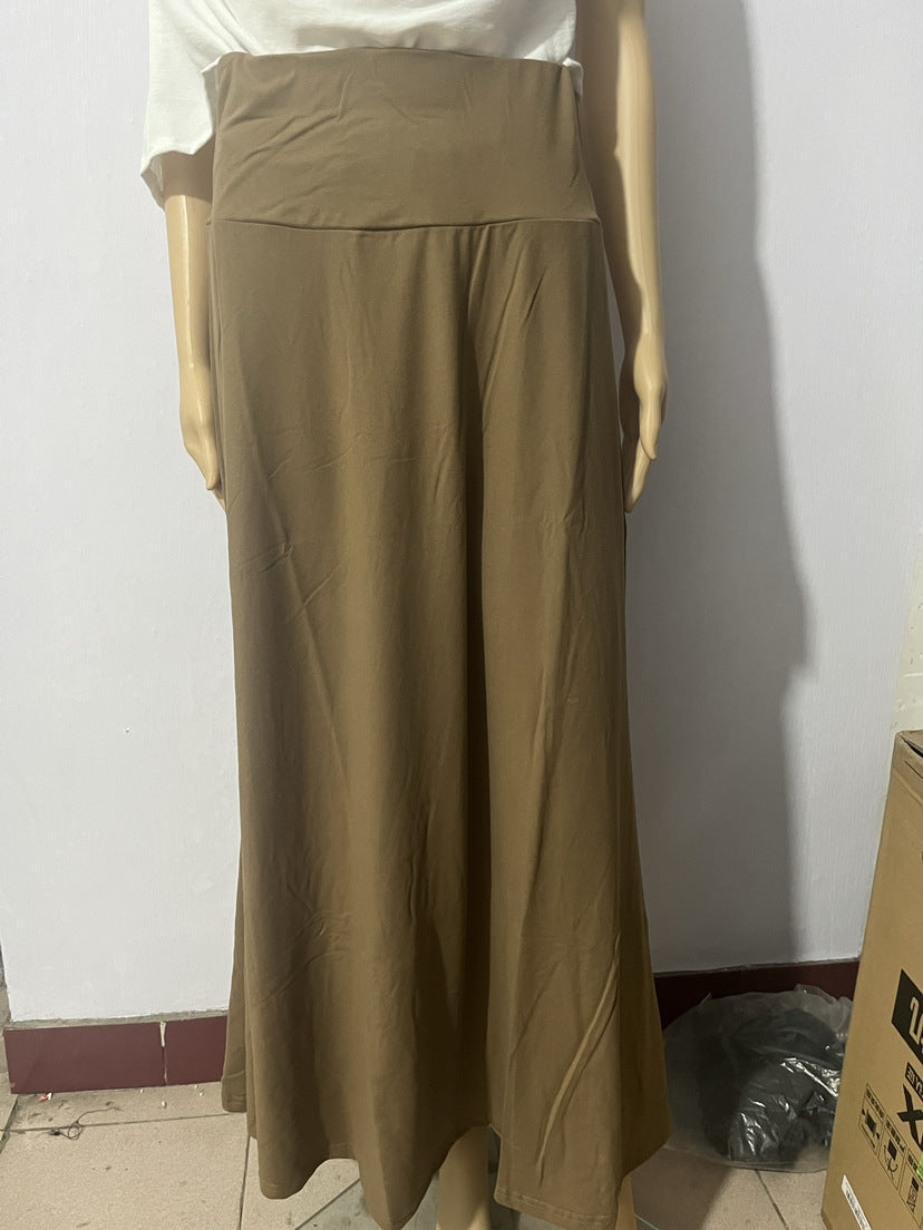 Cross-Border Foreign Trade European and American Clothing Amazon Spring and Summer Autumn and Winter New Home Casual High Waist Hip Half Body
