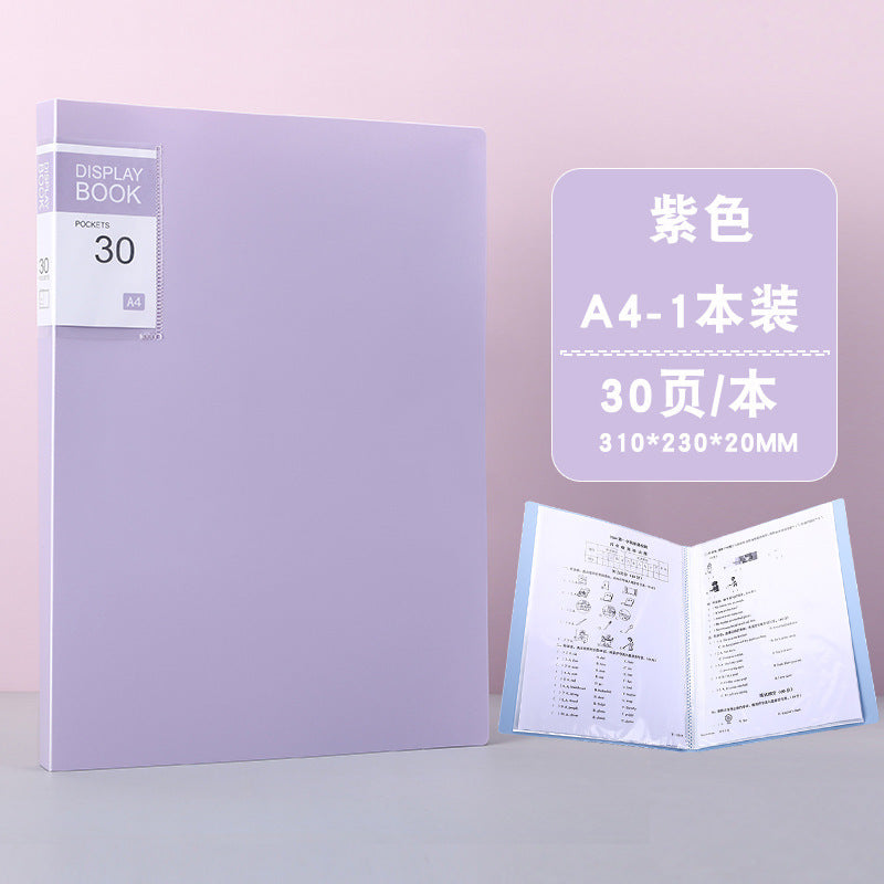 Chemise Porte-Documents A4 Transparente Couleurs Bonbon – 20 à 100 Pages