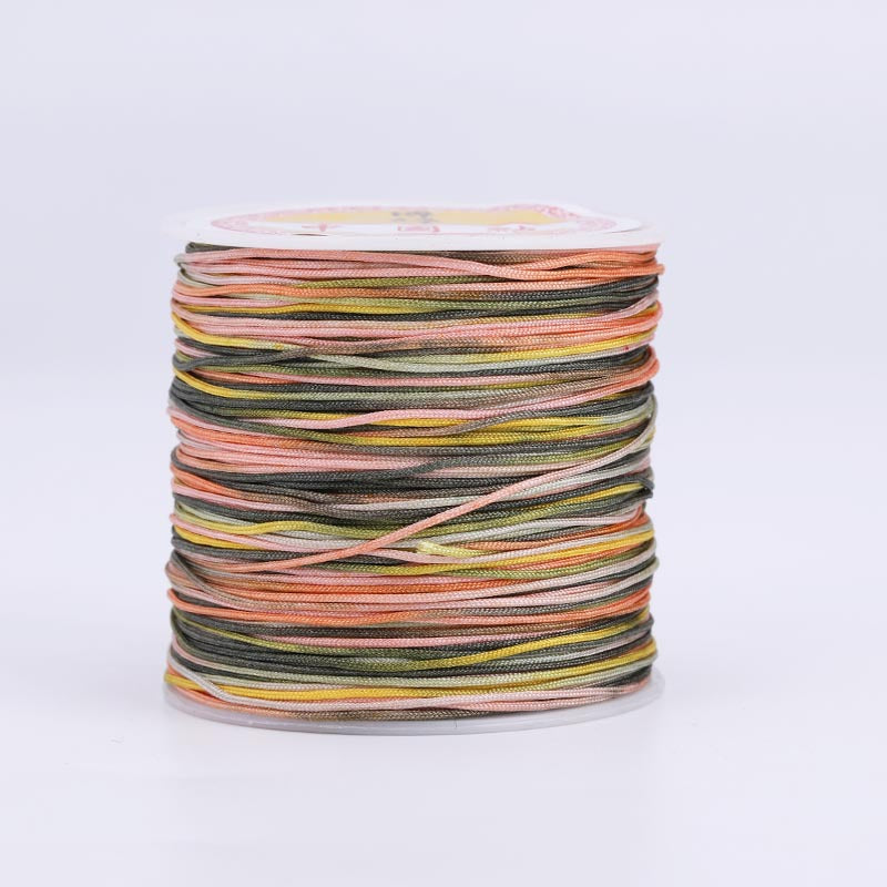 Gradient Colored Jade Thread No. 72, 100m Pieces, DIY Handmade Braided Bracelet Cord, Multicolor Gradient Bracelet Weaving Cord