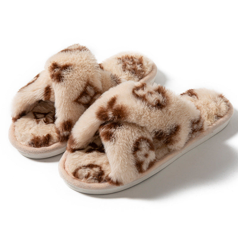 Chaussons Femme Bout Ouvert Imitation Fourrure Lapin – Confortables Toutes Saisons
