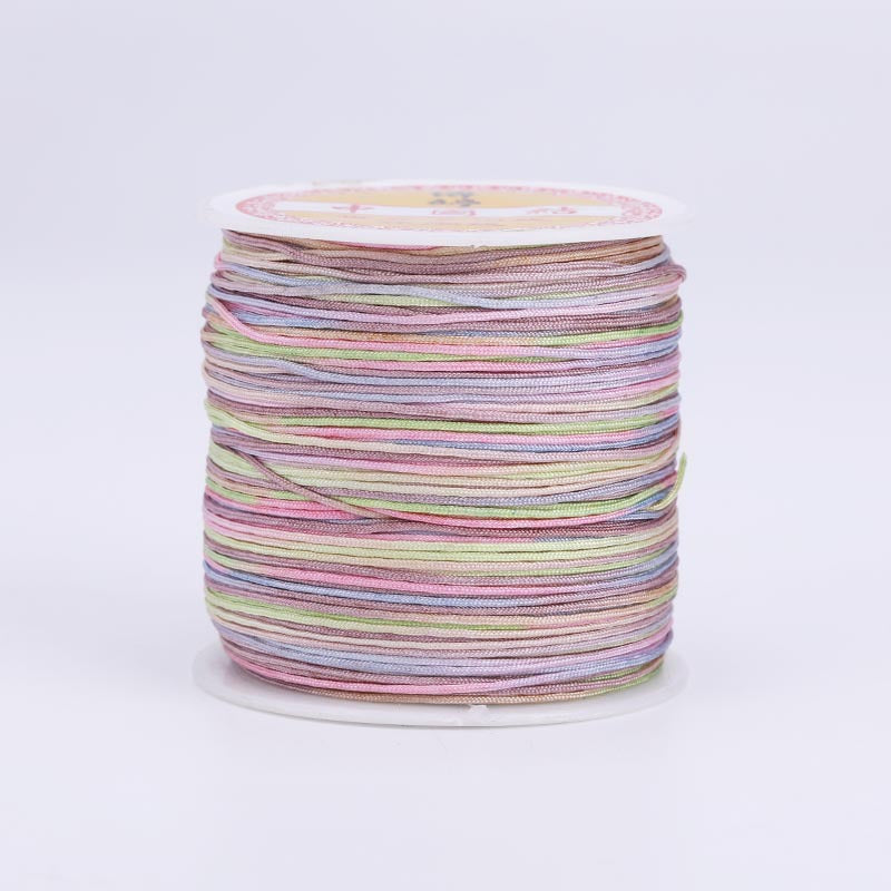 Gradient Colored Jade Thread No. 72, 100m Pieces, DIY Handmade Braided Bracelet Cord, Multicolor Gradient Bracelet Weaving Cord