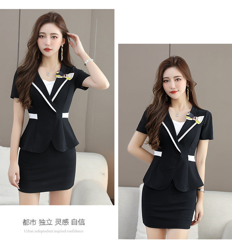New Foot Therapy KTV Technician Work Clothes Skirt Slim-fit Slimming Two-piece Massage Elegant Health Suit