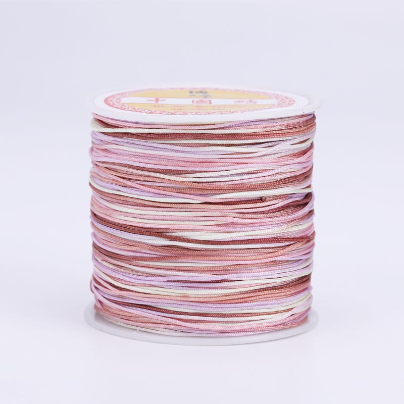 Gradient Colored Jade Thread No. 72, 100m Pieces, DIY Handmade Braided Bracelet Cord, Multicolor Gradient Bracelet Weaving Cord