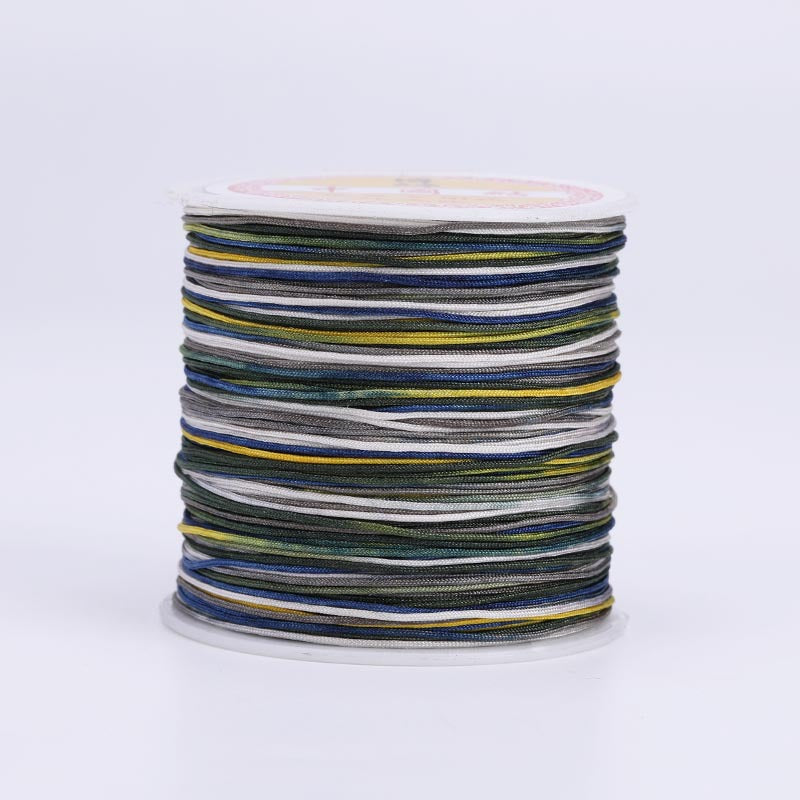 Gradient Colored Jade Thread No. 72, 100m Pieces, DIY Handmade Braided Bracelet Cord, Multicolor Gradient Bracelet Weaving Cord