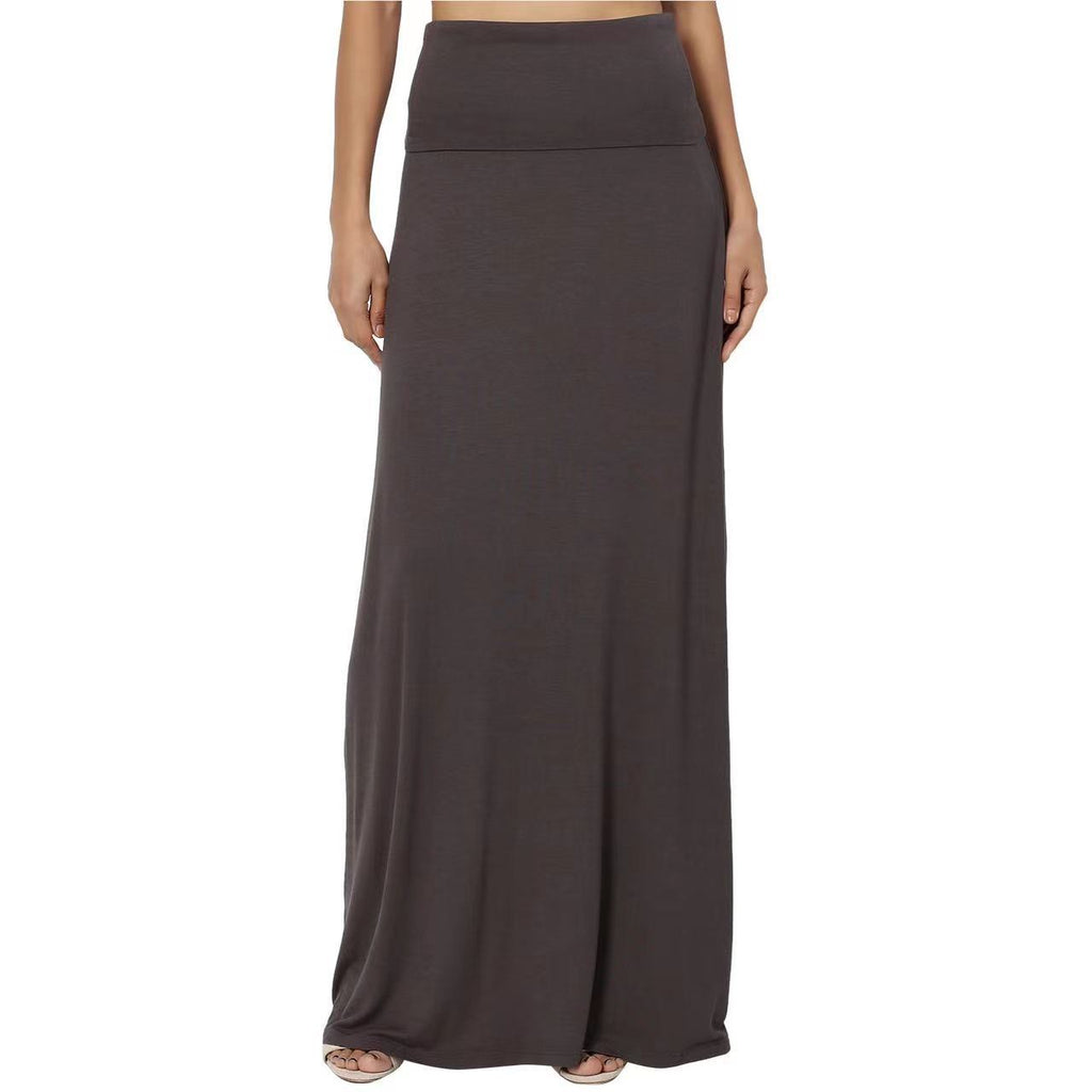Jupe Longue Taille Haute Femme – Coton Confortable, Style Casual Élégant