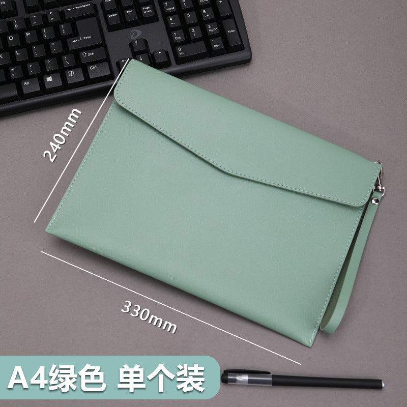 A4 leather file bag with portable A5 briefcase file bag advertising file bag custom contract bag printable logo