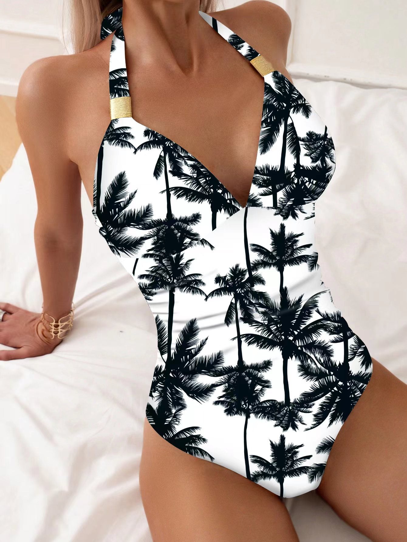 Maillot de Bain Une Pièce Femme – Gainant, Séchage Rapide, Style Européen