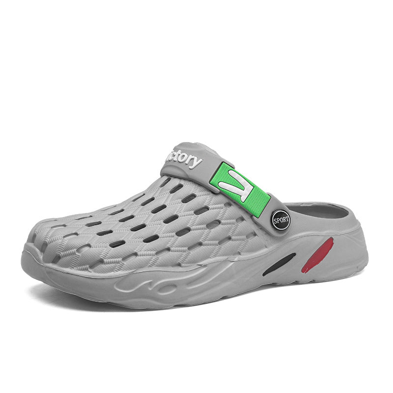 Hole Shoes Casual Thick-soled Non-slip Wear-resistant Beach Sandals Cross-border Large Size Dung-feeling Summer New Style Outer Wear Slippers