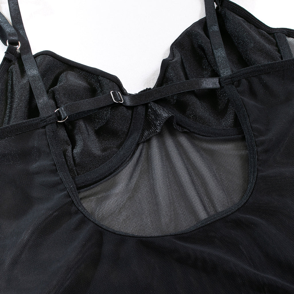 Lingerie Sexy Trois Pièces Dentelle avec Gants – Bralette, Culotte & Gants