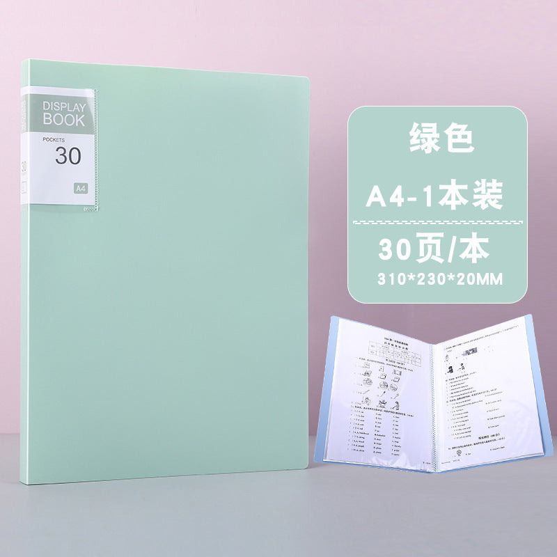 Chemise Porte-Documents A4 Transparente – Couleurs Bonbon, 20 à 100 Pages