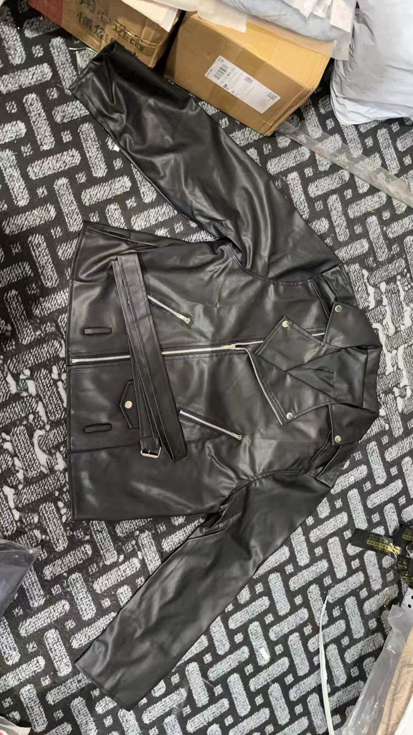 Women's Leather Jacket 2025 New Autumn Short Spring Korean Version Pu Motorcycle Jacket Slim Fit Winter Leather Jacket