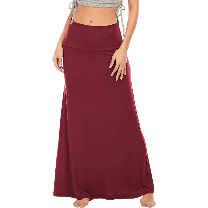 Cross-Border Foreign Trade European and American Clothing Amazon Spring and Summer Autumn and Winter New Home Casual High Waist Hip Half Body