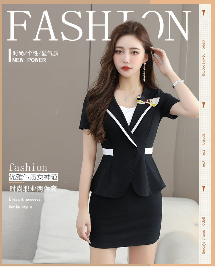 New Foot Therapy KTV Technician Work Clothes Skirt Slim-fit Slimming Two-piece Massage Elegant Health Suit