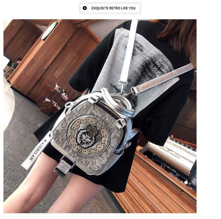 Super Hot Hot Rhinestone Backpack Women's 2025 New Fashion Women's Backpack High-end Genuine Leather Crossbody Bag Light Luxury