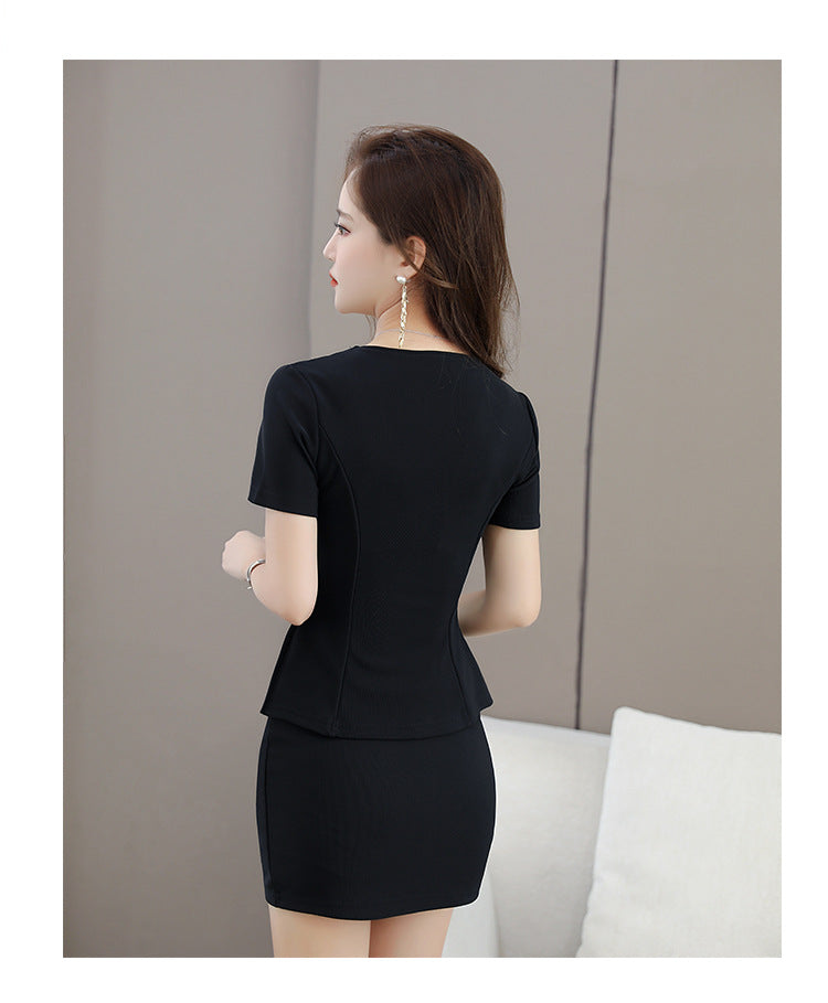New Foot Therapy KTV Technician Work Clothes Skirt Slim-fit Slimming Two-piece Massage Elegant Health Suit