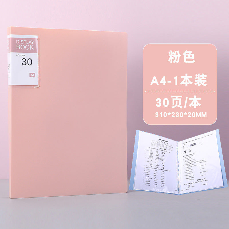 Chemise Porte-Documents A4 Transparente – Couleurs Bonbon, 20 à 100 Pages