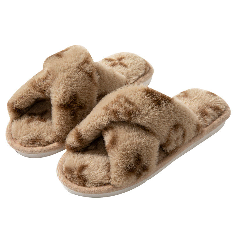 Chaussons Femme Bout Ouvert Imitation Fourrure Lapin – Confortables Toutes Saisons