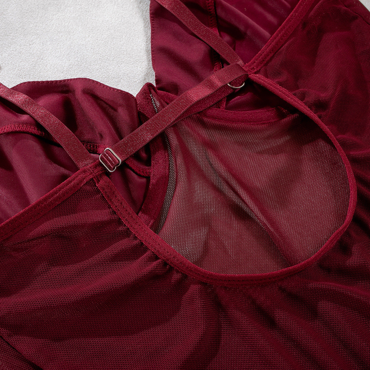 Lingerie Sexy Trois Pièces Dentelle avec Gants – Bralette, Culotte & Gants