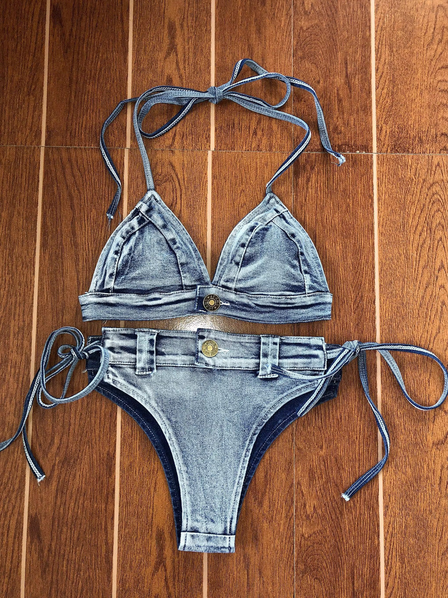 Bikini denim sexy – Style vacances Insta