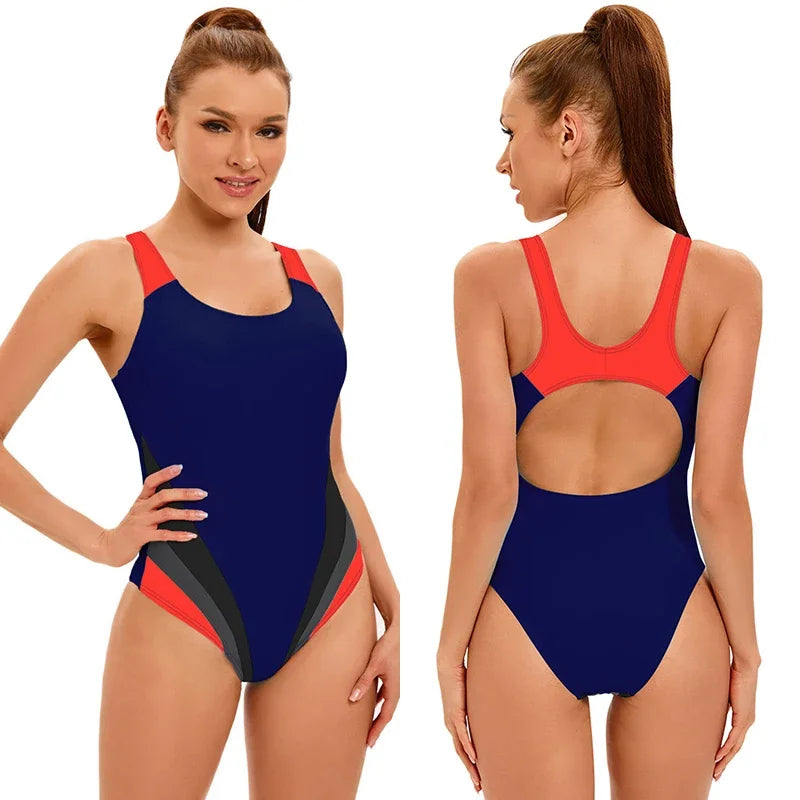 25 Color-Riseado Sport One-piece Swimwear Women 1 Pieces Swimming Surf Ladies Indoor Korean Swimsuit Plus Size Pool Bath Suit