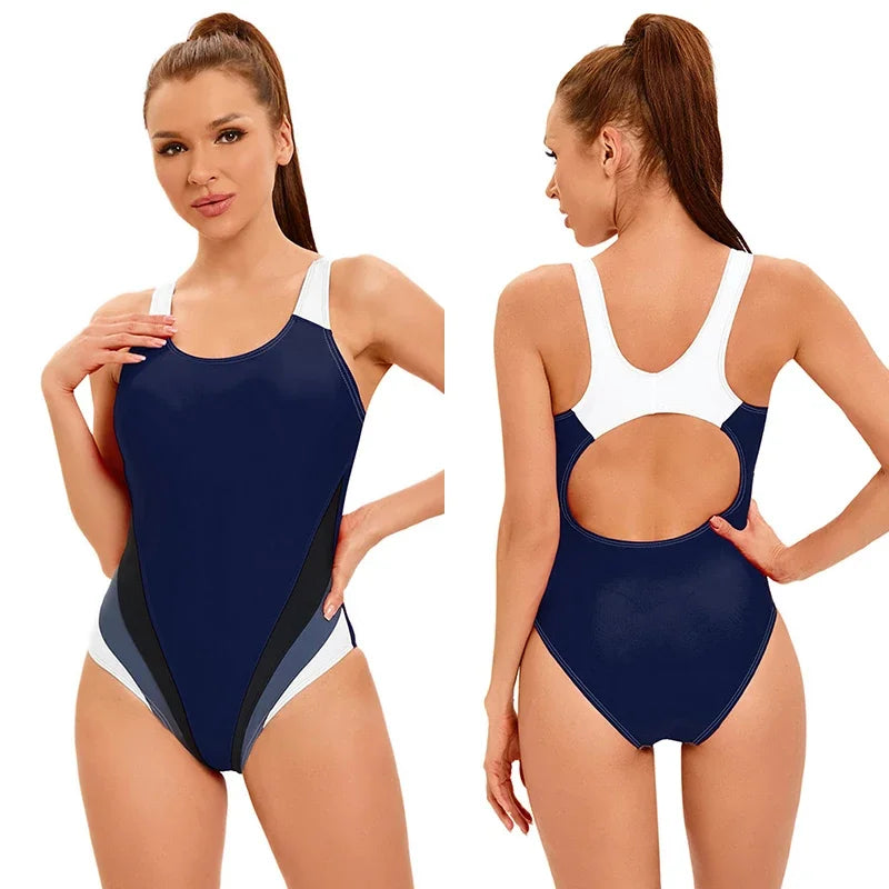 25 Color-Riseado Sport One-piece Swimwear Women 1 Pieces Swimming Surf Ladies Indoor Korean Swimsuit Plus Size Pool Bath Suit