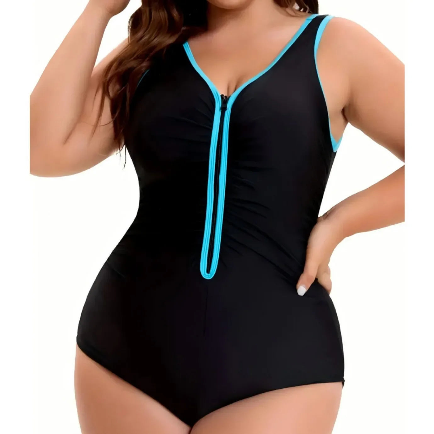 Maillot de Bain Une Pièce Dos Nu Col V – Sexy, Style Européen & Américain