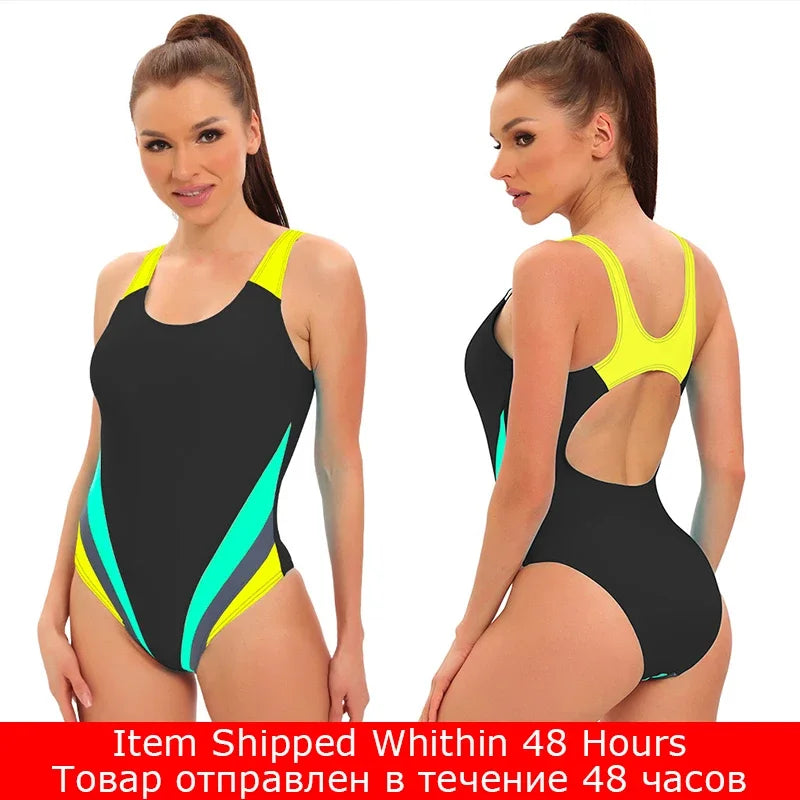 25 Color-Riseado Sport One-piece Swimwear Women 1 Pieces Swimming Surf Ladies Indoor Korean Swimsuit Plus Size Pool Bath Suit